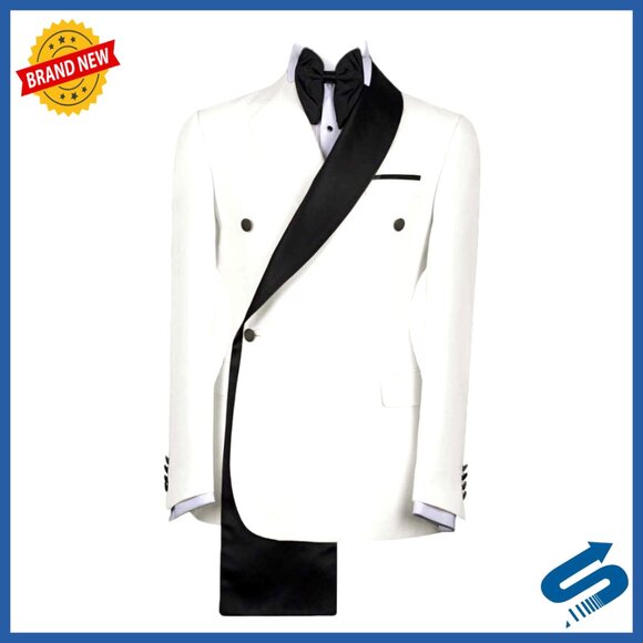 Men's Shawl Lapel Tux Jacket One-Button Blazer Formal Wear